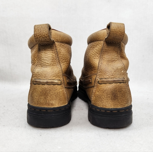 Women's Justin Lite Brown Lace Up Leather Western Chukka Boots L0995 Size 7.5 M - Picture 5 of 9